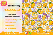 Mango Spark Drink Seamless Pattern, a Background Graphic by K.JackArtwork (Thumbnail 3 of 8)