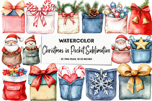 Christmas in Pocket Sublimatio, an Illustration by DreamArtGraphic