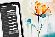 Watercolor Brushes For Procreate, a Brush Add-On by Nuclear Brushes (Thumbnail 4 of 10)