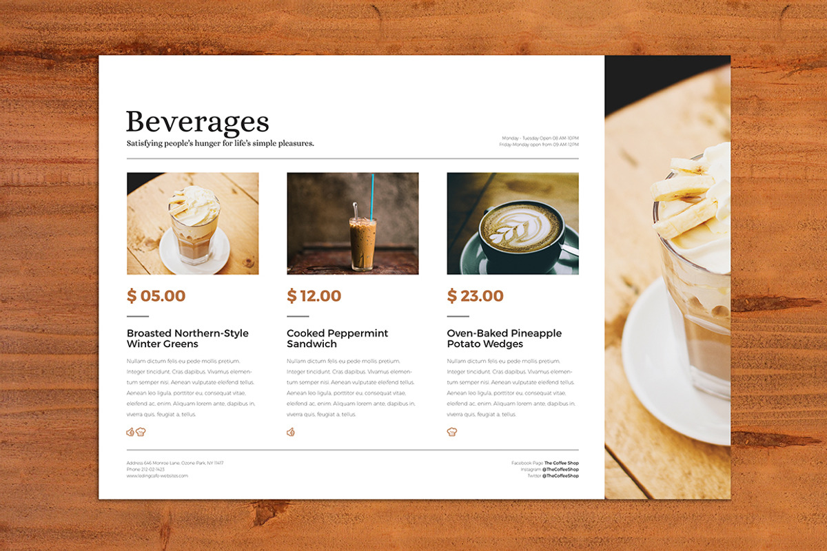 Deluxe Food Menu + Bonus A4 Flyer, a Flyer Template by The Good Store (Photo 4 of 7)