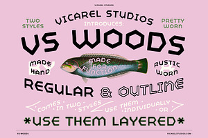 VS Woods // Hand Drawn Font