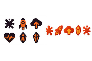 Colorful vector icons depicting, an Illustration by ZinetroN