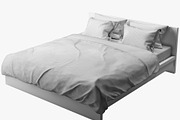 Double bed 3d model, a Furniture 3D Model by 3dmitruk (Thumbnail 7 of 8)