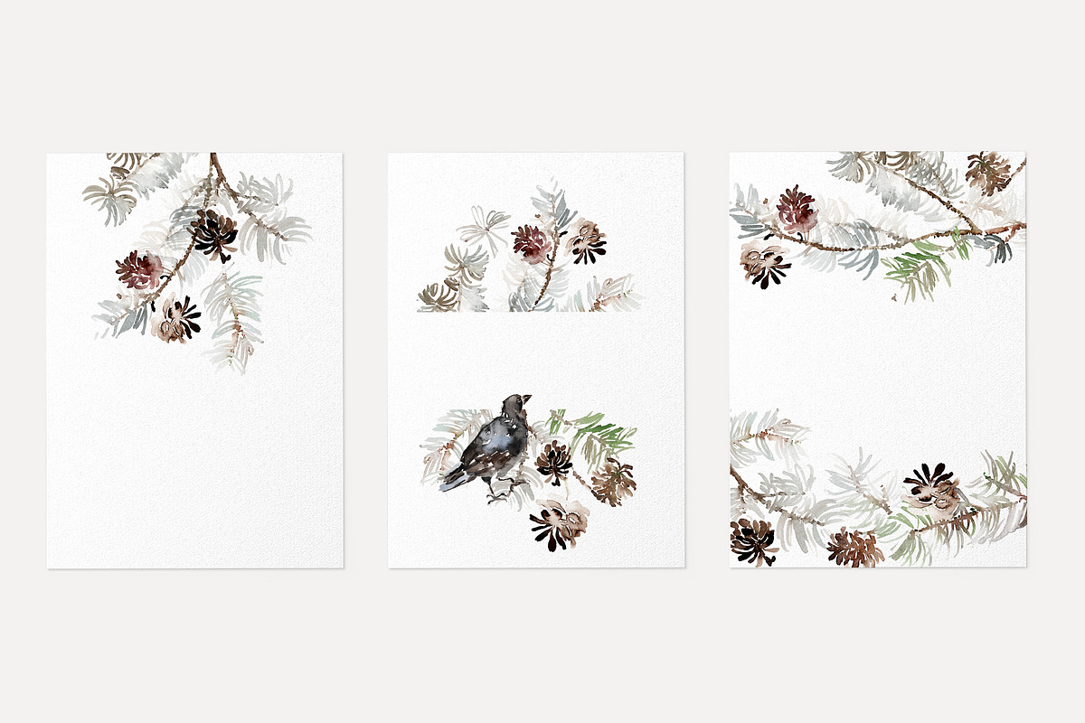 Winter Landscape Watercolour Creator, a Card Template by Karma (Photo 6 of 15)
