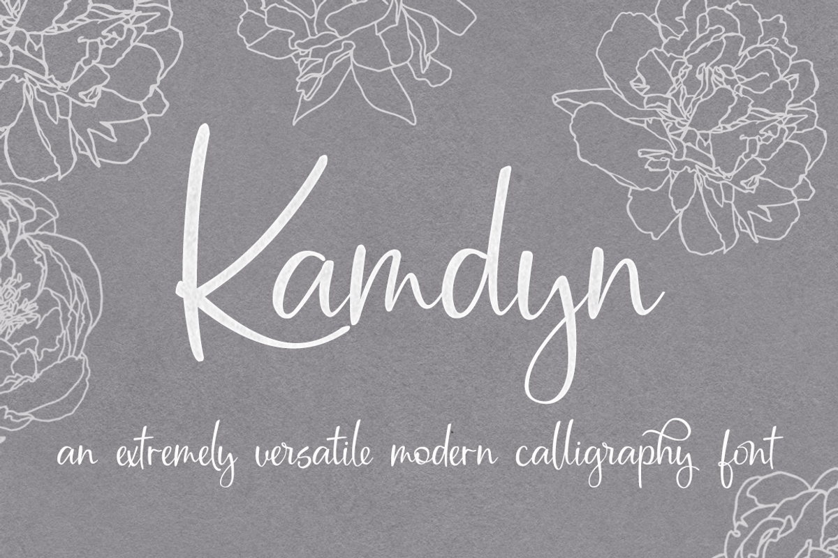 Kamdyn Calligraphy Font + Extras