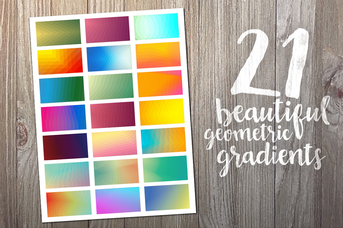 Geometric Gradient Backgrounds, a Pattern Graphic by Haynie Design Co. (Photo 2 of 4)