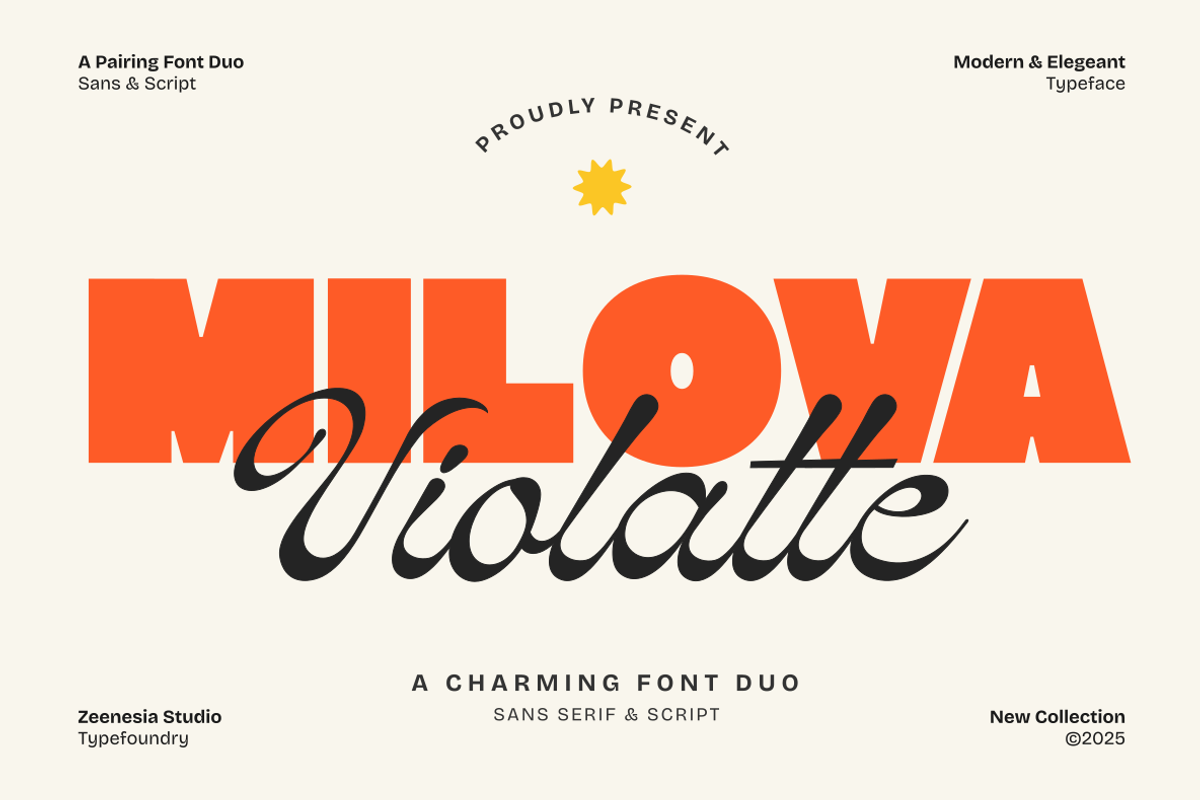 Milova Violatte, a Font by zeenesia (Photo 1 of 16)