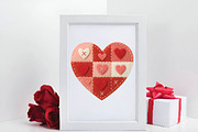 Latch Hook Patchwork Valentine Heart, an Illustration by DreamPrint404 (Thumbnail 3 of 8)