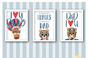 Father's Day Watercolor, an Animal Illustration by Natalya_Mona_Art (Thumbnail 9 of 10)