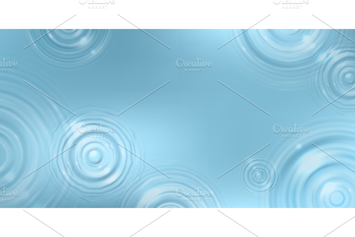 Blue water surface with ring, an Illustration by art PVP - market