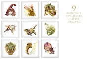 Watercolor Dinosaur Collection, an Animal Illustration by FineArt (Thumbnail 2 of 19)