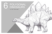 Set of 6 top dinosaurs in poly style, an Animal Illustration by ANTON KHRUPIN ART (Thumbnail 3 of 8)