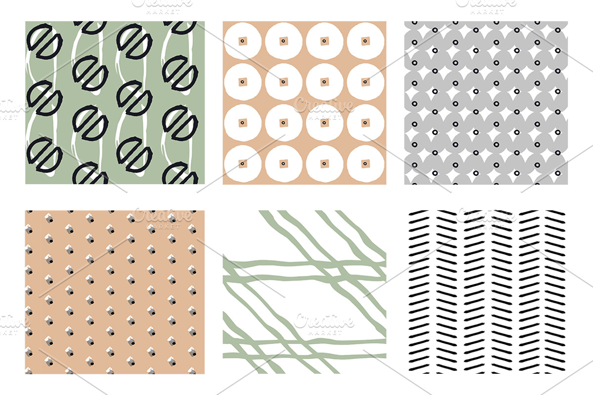 New Modernism Vector Patterns, a Pattern Graphic by Emma Make