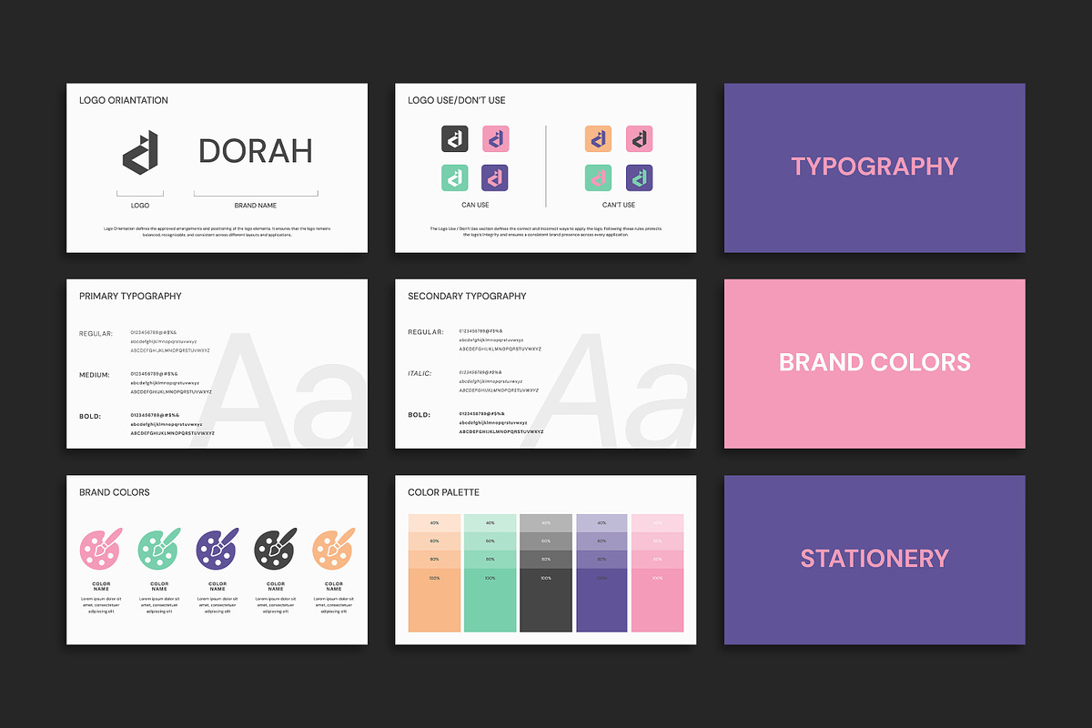 DORAH | Brand Guidelines Template, a Branding & Logo Template by Artisan Vibes (Photo 8 of 9)