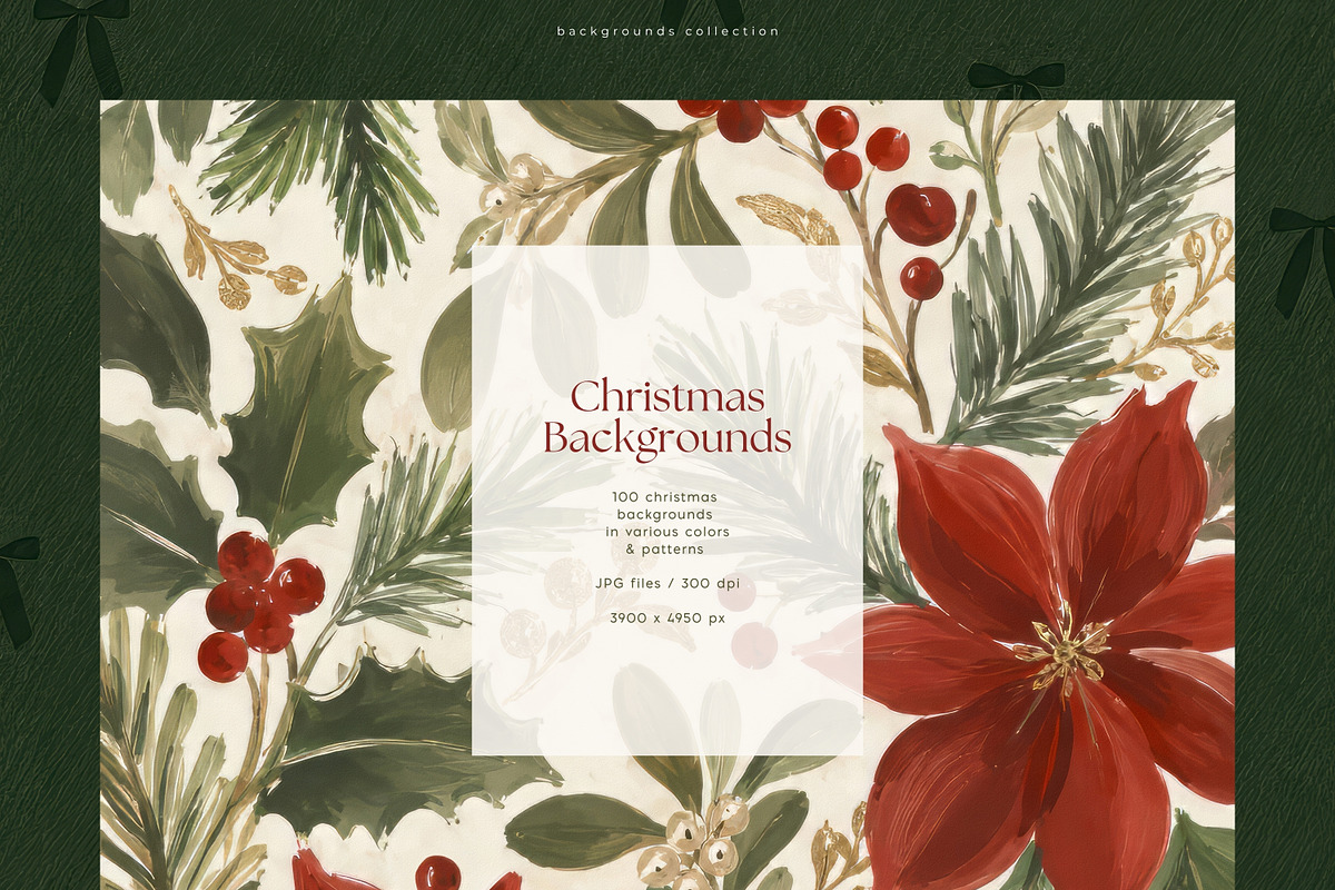 100 Christmas Backgrounds, a Background Graphic by PeDe Designs (Photo 8 of 18)