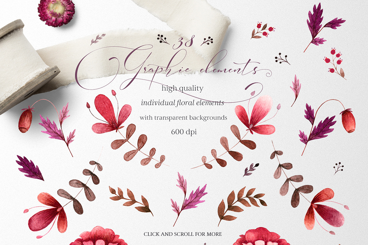 Folkloric Floral Set, an Illustration by TL Design (Photo 6 of 9)