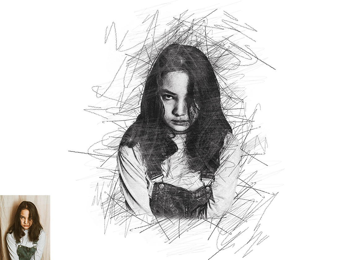 19 in 1 Sketch PS Action  Bundle, an Action Add-On by Studio Retouch (Photo 15 of 26)