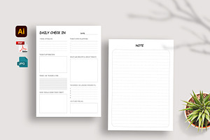 Editable Daily Check In Planner