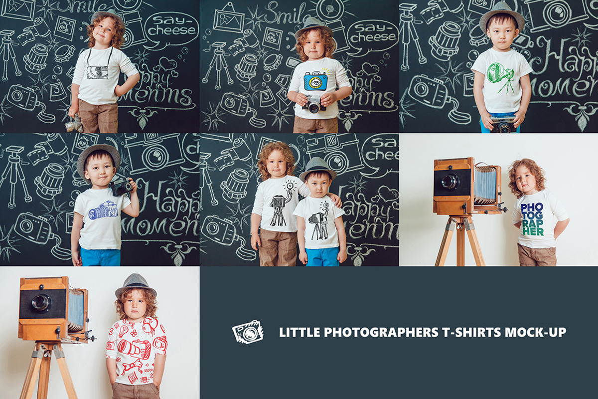 Kids T-Shirt Mock-Up's Mega Bundle, a Shirt Mockup by Freeman Studio (Photo 2 of 12)