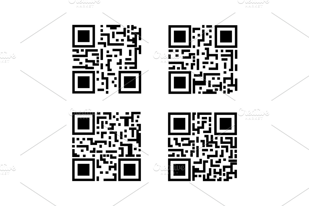 set of qr code technology, an Object Illustration by studiogstock ...