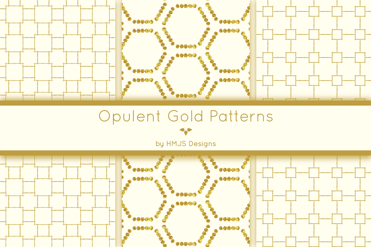 Opulent Gold Patterns, a Pattern Graphic by HMJS Designs (Photo 4 of 8)