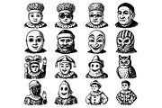 Vintage Character Mask Collection, an Object Graphic by RT Studio (Thumbnail 2 of 4)