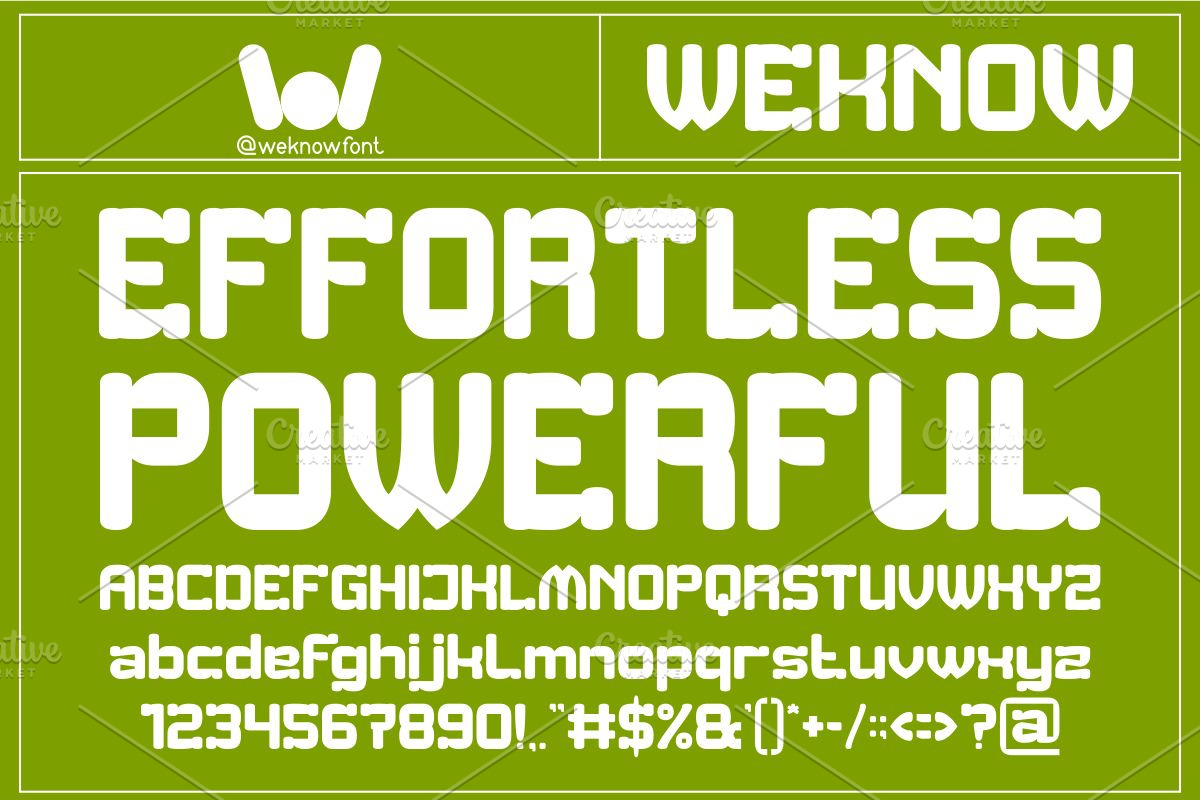 Effortless Powerful font, a Font by weknow (Photo 1 of 8)