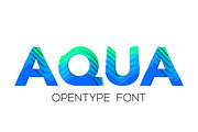 AQUA - OTF colour font, a Handwritten Font by ink drop (Thumbnail 1 of 5)
