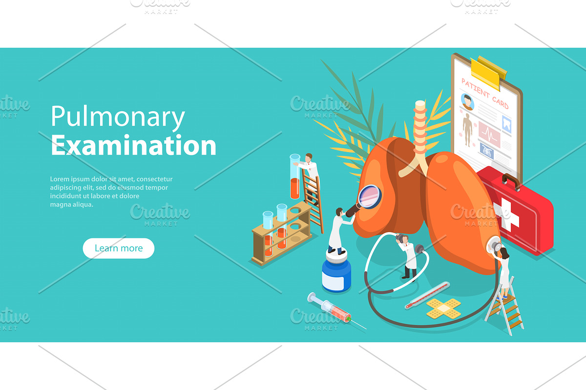 Pulmonary Examination, a Healthcare Illustration by AndriiStore