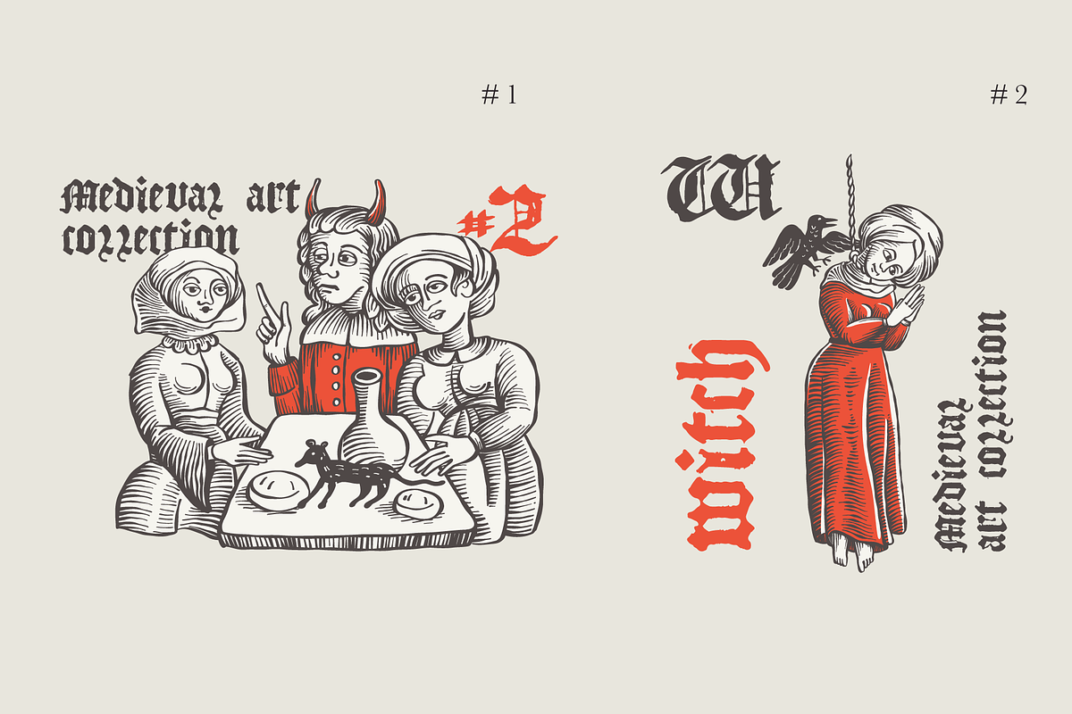 Witches vector illustrations set #2, a Person Illustration by kaer_shop (Photo 3 of 8)