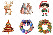 African American Christmas Clipart, an Illustration by DreamPrint404 (Thumbnail 2 of 5)