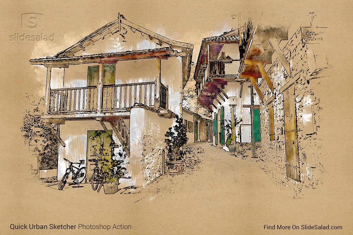 Urban Sketcher Photoshop Action, an Action Add-On by SlideSalad (Photo 15 of 31)