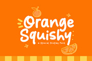 Orange Squishy - A Fun & Cozy Font, a Handwritten Font by khurasan (Thumbnail 1 of 6)