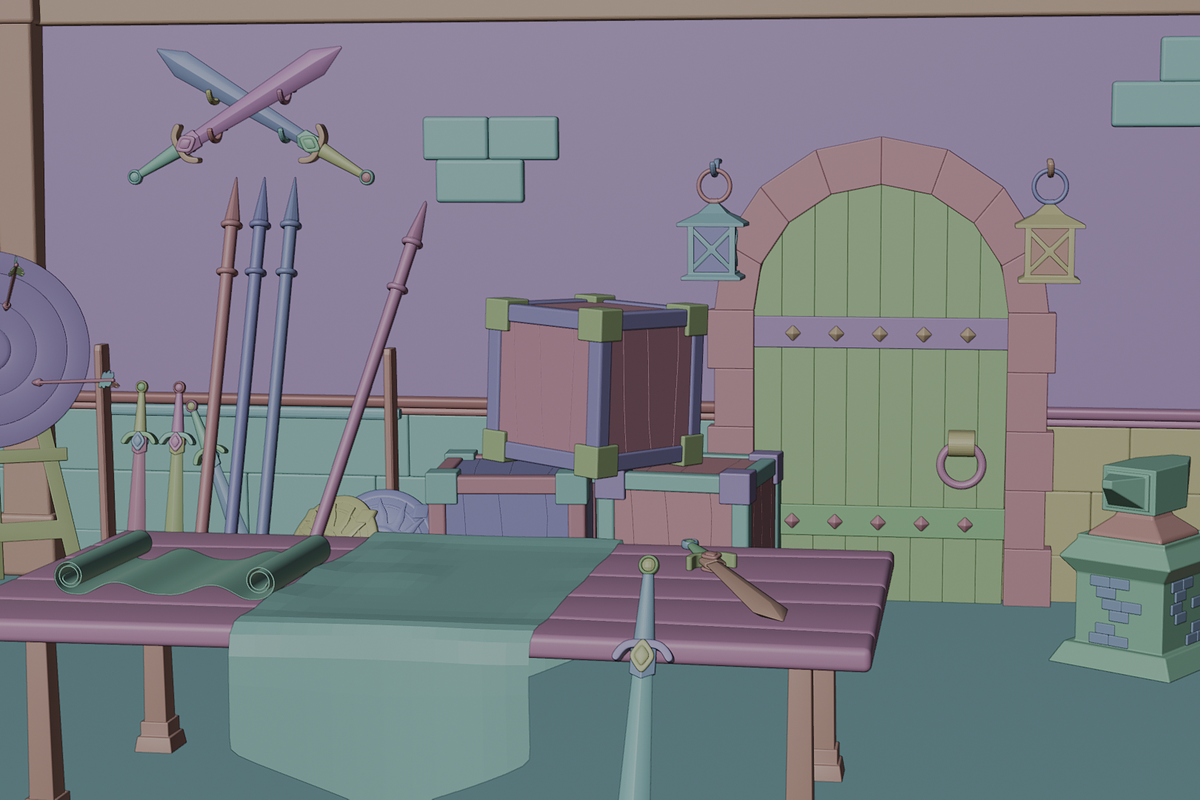 Medieval Armory Room 3D Scene, a Scene 3D Model by Dudukbersama (Photo 3 of 3)
