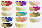Watercolor & Gold Brush Strokes, a Texture Graphic by ClipartBrat Graphics (Thumbnail 2 of 2)