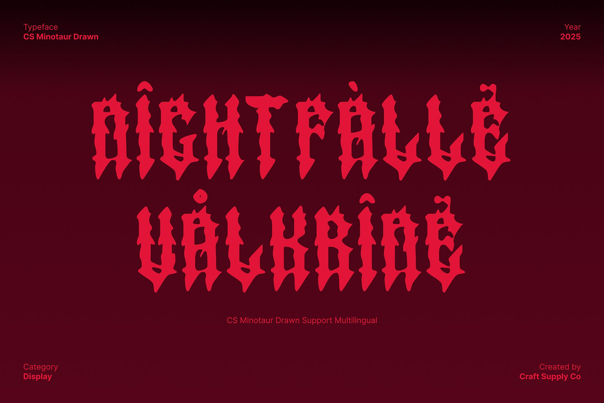 CS Minotaur Drawn, a Blackletter Font by Craft Supply Co. (Photo 5 of 8)