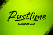Rustlime Brush Font, a Script Font by Sronstudio (Thumbnail 1 of 10)