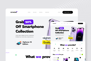 Electronic Ecommerce Landing Page