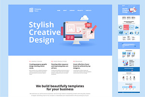 One page website design template, a Templates & Theme by PureSolution