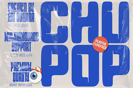 Chupop, a Sans Serif Font by Linecreative