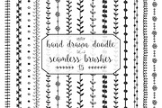 60 doodle vector pattern brushes, a Brush Add-On by Sunshine Art Shop (Thumbnail 3 of 8)