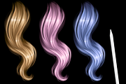 Procreate Hair Brushes, a Brush Add-On by LaurenceVArtiste (Thumbnail 6 of 7)