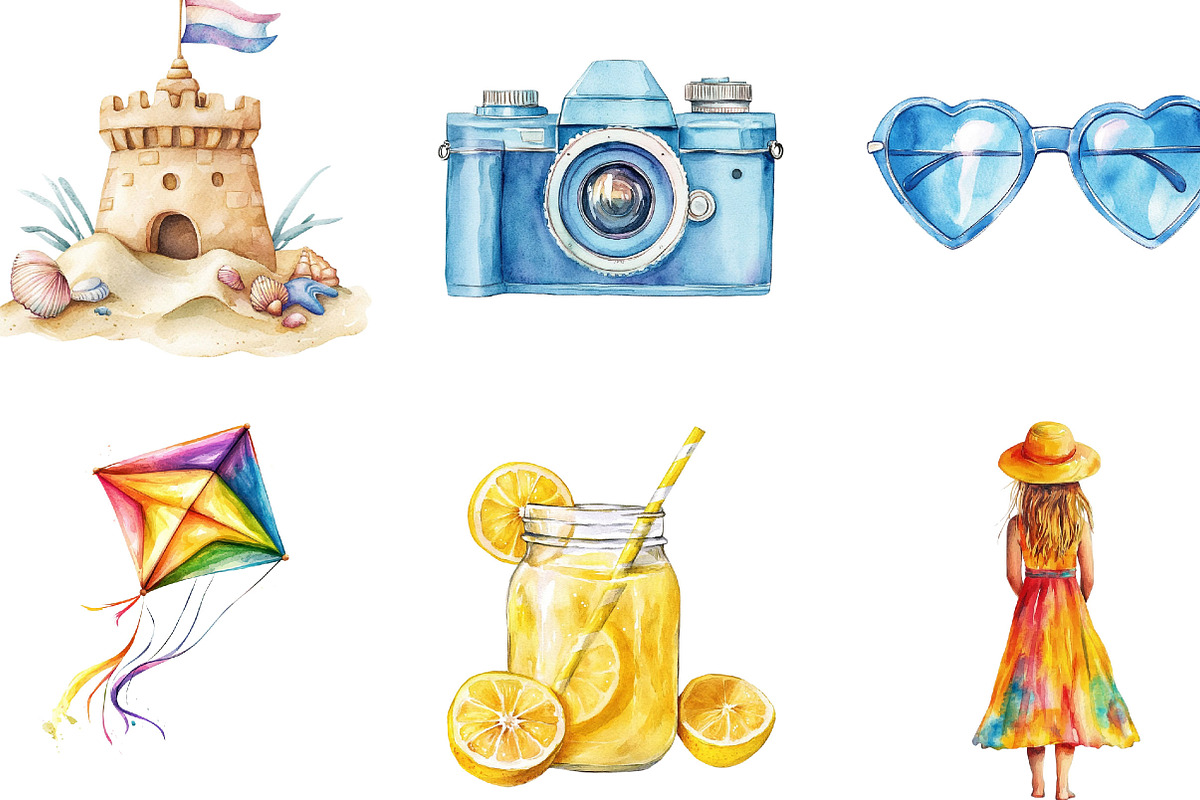Summer Kids Beach Clipart, an Illustration by Designking (Photo 3 of 5)