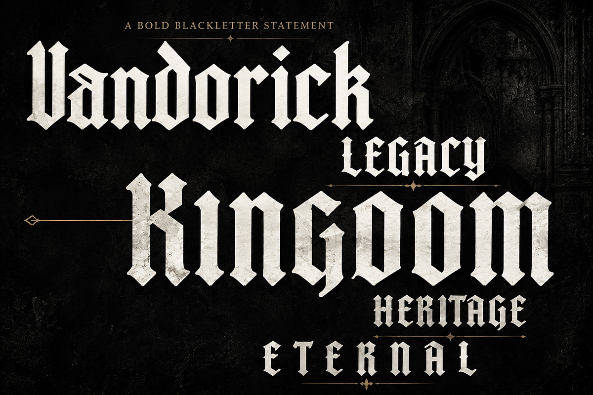 Vandorick, a Blackletter Font by Wow Magic (Photo 4 of 6)