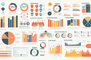 An array of colorful infographics di, a Photo by LOGOCREATIVE