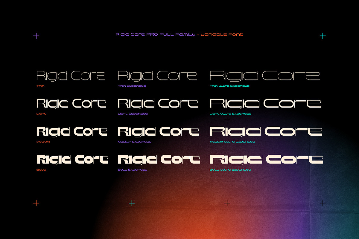 Rigid Core PRO Font Family, a Sans Serif Font by Gleb Guralnyk (Photo 5 of 7)