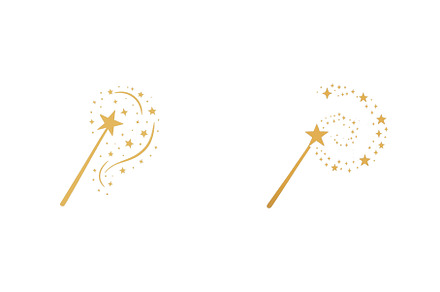 Magic wands with sparkling stars and, an Object Illustration by ZinetroN