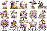 Whimsical Summer Wooden Sing Clipart, an Illustration by Canvas Craft (Thumbnail 3 of 7)