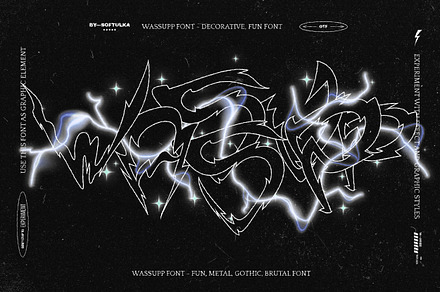 Wassupp font - Brutal Bold Font, a Font by softulka