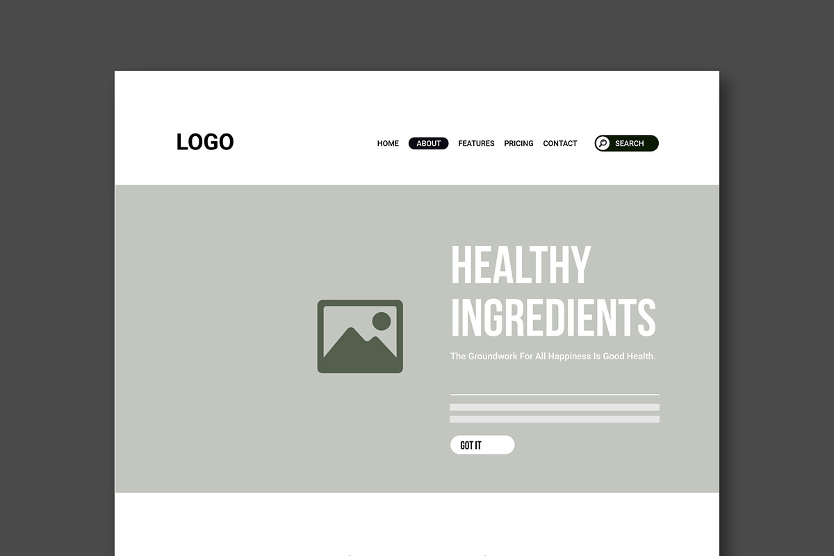 Wireframe Landing Page, a Landing Page Template by MightyDesign (Photo 2 of 8)